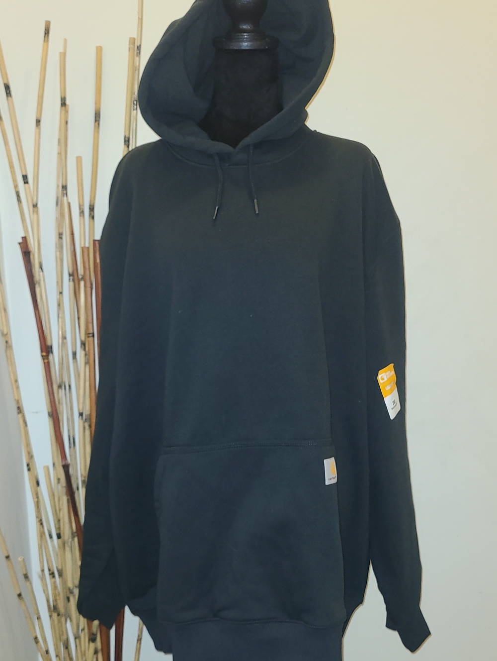 Carhartt Black Pullover Hoodie with Front Pocket